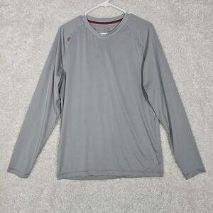 Rhone Shirt Mens Medium Gray Long Sleeve Pullover Athletic Activewear READ